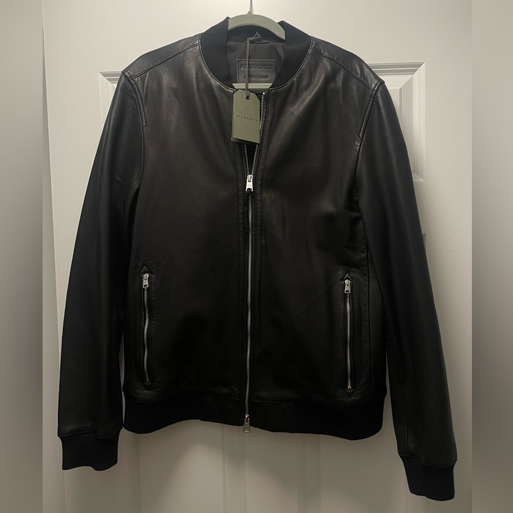 (NWT) ALLSAINTS Leather Bomber Jacket